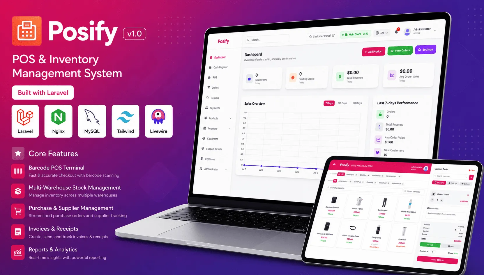 Posify — Multi-store point of sale and inventory